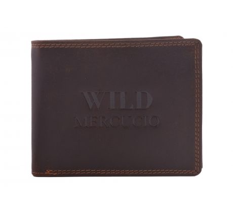 Pánska kožená peňaženka RFID MERCUCIO tmavohnedá 2911762