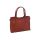 Dámska kožená kabelka červená 250130