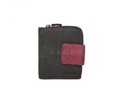 Dámska kožená peňaženka 9500/W čierna/červená