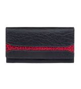 Dámska koženíá peňaženka W-2025/IT čierno-červená