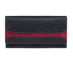 Dámska koženíá peňaženka W-2025/IT čierno-červená