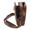 PÁNSKE KOŽENÉ CROSSBODY TMAVO HNEDÝ HUNTER 250854