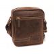 PÁNSKE KOŽENÉ CROSSBODY TMAVO HNEDÝ HUNTER 250854