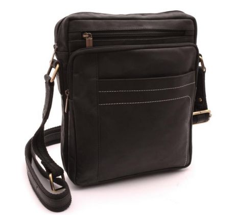 PÁNSKE KOŽENÉ CROSSBODY ČIERNY HUNTER 250839