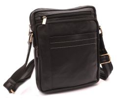 PÁNSKE KOŽENÉ CROSSBODY ČIERNA NAPPA 250839