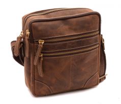 PÁNSKE KOŽENÉ CROSSBODY TAN HUNTER 250849