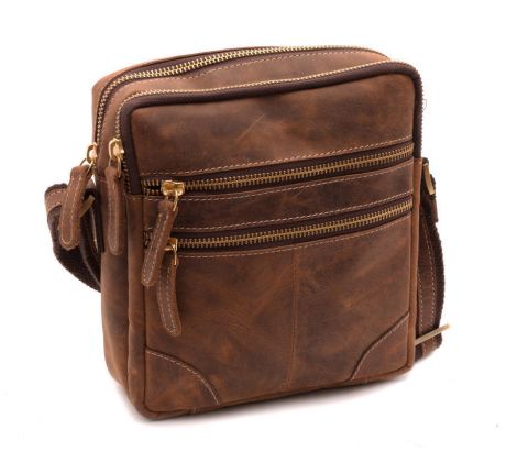 PÁNSKE KOŽENÉ CROSSBODY TAN HUNTER 250849