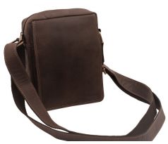 Pánske kožené crossbody tmavohnedý hunter 250586