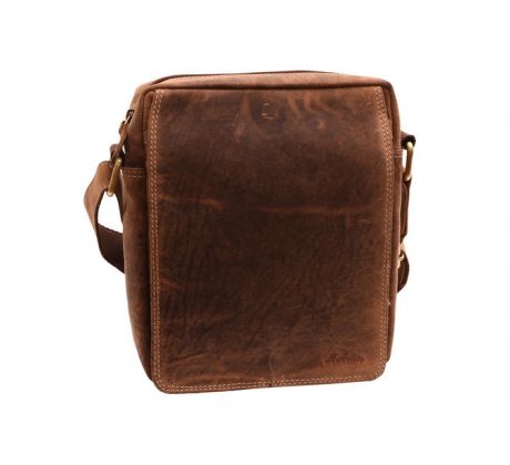 Pánske kožené crossbody tmavohnedý hunter Z 250589