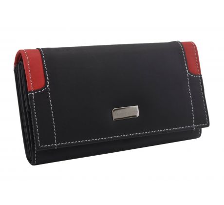 Dámska kožená peňaženka MERCUCIO čierna/červená 2311803