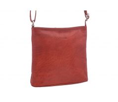 Dámska kožená crossbody kabelka červená 260112