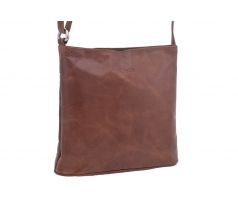 Dámska kožená crossbody kabelka koňak 260112