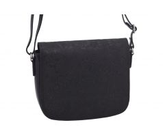 Dámska kožená crossbody kabelka čierna 250112