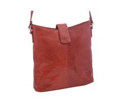 Dámska kožená crossbody kabelka červená 260113