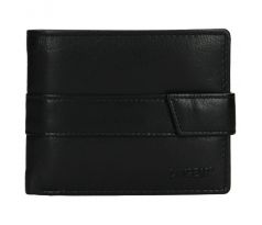 Pánska kožená peňaženka LAGEN V-03-ČIERNA - BLK