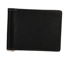 Pánska kožená peňaženka dolárovka LAGEN TP-100 - ČIERNA - BLK