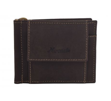 Pánska kožená peňaženka dolárovka MERCUCIO hnedá 2911809
