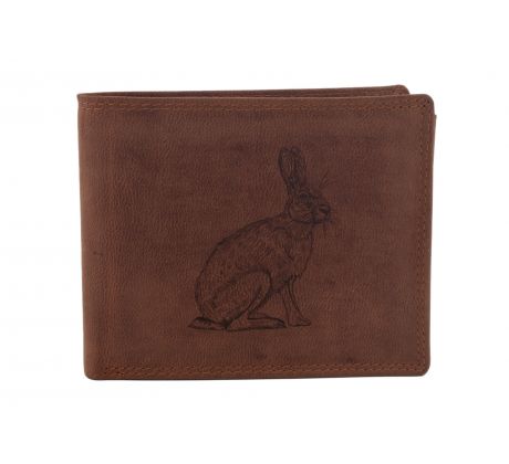Pánska kožená peňaženka MERCUCIO svetlohnedá vzor 10 zajac 2911908