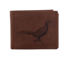 Pánska kožená peňaženka MERCUCIO svetlohnedá vzor 12 bažant 2911908