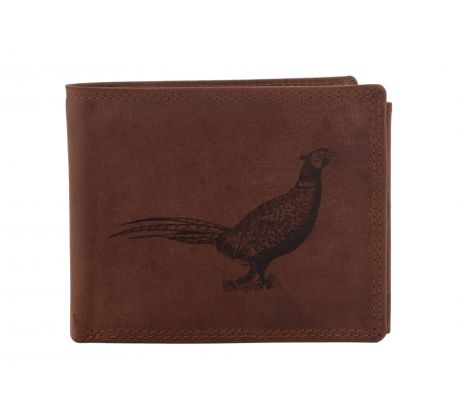 Pánska kožená peňaženka MERCUCIO svetlohnedá vzor 12 bažant 2911908