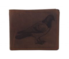 Pánska kožená peňaženka MERCUCIO svetlohnedá vzor 15 holub 2911908