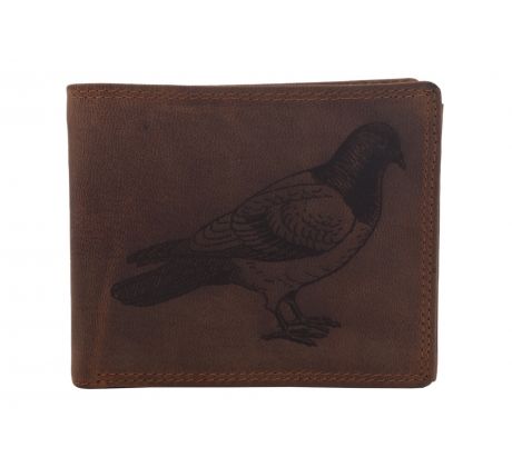 Pánska kožená peňaženka MERCUCIO svetlohnedá vzor 15 holub 2911908
