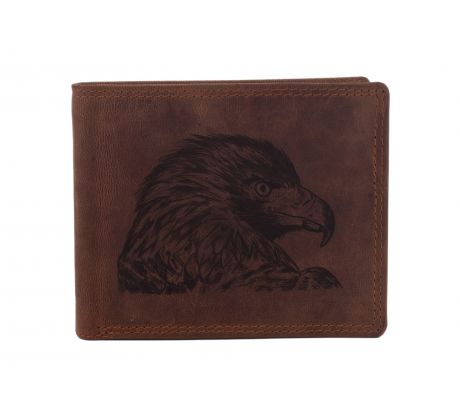 Pánska kožená peňaženka MERCUCIO svetlohnedá vzor 19 orol 2911908