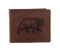 Pánska kožená peňaženka MERCUCIO svetlohnedá vzor 20 medveď 2911908