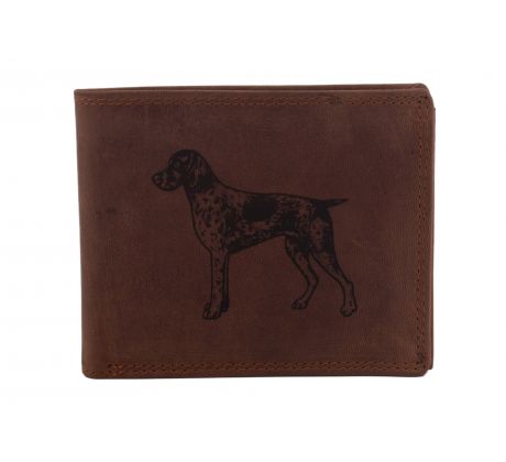 Pánska kožená peňaženka MERCUCIO svetlohnedá vzor 22 poľovnícky pes 2911908