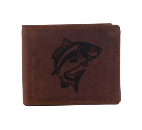Pánska kožená peňaženka MERCUCIO svetlohnedá vzor 25 kapor plný 2911908
