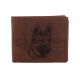 Pánska kožená peňaženka MERCUCIO svetlohnedá vzor 34 vlčiak hlava 2911908