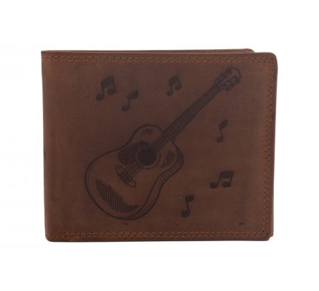 Pánska kožená peňaženka MERCUCIO svetlohnedá vzor 40 gitara 2911908