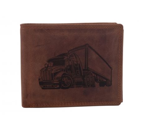 Pánska kožená peňaženka MERCUCIO svetlohnedá vzor 45 truck 2911908
