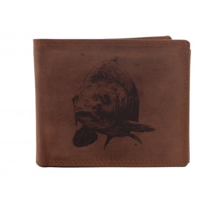 Pánska kožená peňaženka MERCUCIO svetlohnedá vzor 47 kapor hlava 2911908