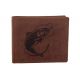 Pánska kožená peňaženka MERCUCIO svetlohnedá vzor 49 pstruh s udicou 2911908