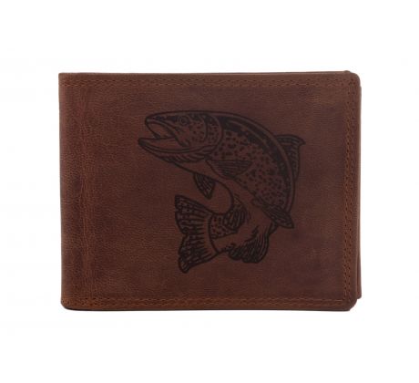 Pánska kožená peňaženka MERCUCIO svetlohnedá vzor 51 pstruh 2911908