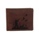 Pánska kožená peňaženka MERCUCIO svetlohnedá vzor 54 poľovník s puškou 2911908