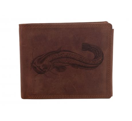Pánska kožená peňaženka MERCUCIO svetlohnedá vzor 6 sumec celý 2911908