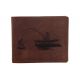 Pánska kožená peňaženka MERCUCIO svetlohnedá vzor 70 rybár v loďke 2911908