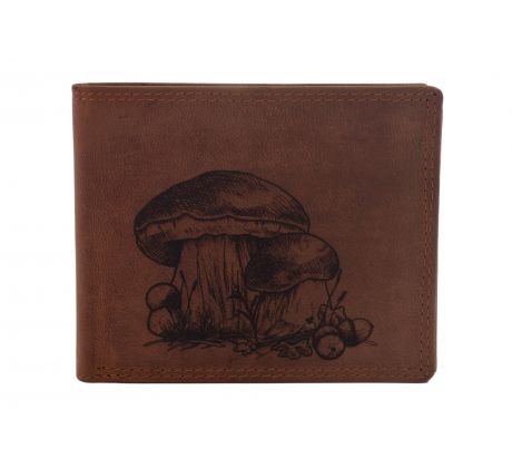 Pánska kožená peňaženka MERCUCIO svetlohnedá vzor 74 huby 2911908