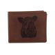 Pánska kožená peňaženka MERCUCIO svetlohnedá vzor 28 diviak hlava 2911908