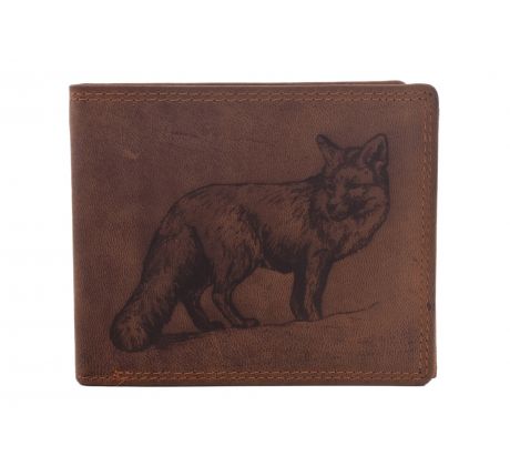 Pánska kožená peňaženka MERCUCIO svetlohnedá vzor 29 líška 2911908