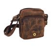 Pánske kožené crossbody tmavohnedý hunter embos diviak 250591