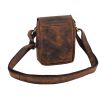 Pánske kožené crossbody tmavohnedý hunter embos diviak 250591