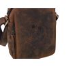 Pánske kožené crossbody tmavohnedý hunter embos medveď 250591