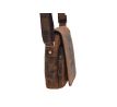 Pánske kožené crossbody tmavohnedý hunter embos kapor 250591