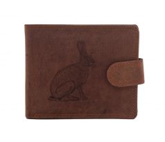 Pánska kožená peňaženka MERCUCIO svetlohnedá vzor 10 zajac 2911906