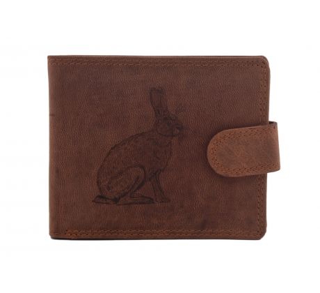 Pánska kožená peňaženka MERCUCIO svetlohnedá vzor 10 zajac 2911906