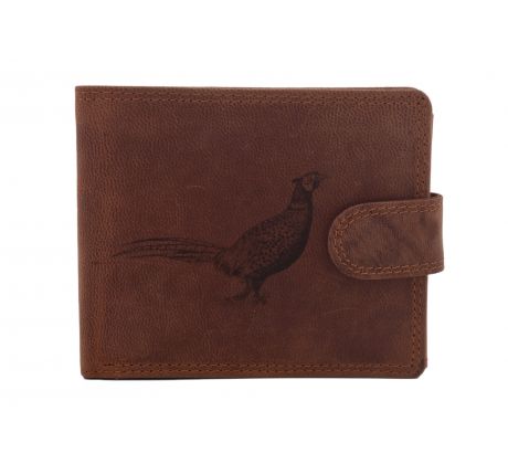 Pánska kožená peňaženka MERCUCIO svetlohnedá vzor 12 bažant 2911906