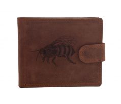 Pánska kožená peňaženka MERCUCIO svetlohnedá vzor 14 včela 2911906